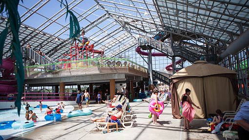 Water-Zoo Clinton lounging area and cabanas Water-Zoo Clinton lounging area and cabanas